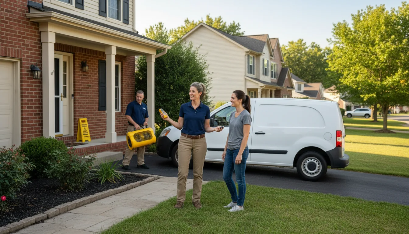 Residential water damage restoration in Lehigh, OK